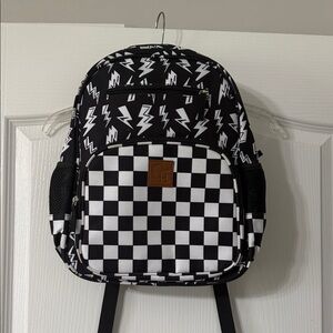 Black and White Checkered Kids Backpack